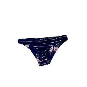 Carve Designs Sanitas Reversible Bikini Bottom Floral Navy Blue Size Small